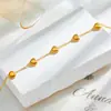 Moda transfronteriza europea y americana nicho diseño simple accesorios de amor cadena metal acero de titanio chapado en oro collar para mujer venta al por mayor