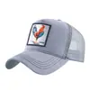 Modelo Caliente de Aliexpress Gorra de Béisbol Bordada de Animales Retro Europea y Americana Malla Gorra con Visera Gorra de Camionero Pollo