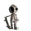 Escultura de Astronauta Buzo en Patineta Electroplateada Adorno Decoración Moderna para el Hogar Decoración de Paisaje de Fibra de Vidrio Lámpara de Pie