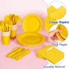 Pratos Descartáveis Coloridos, Grau Alimentício, Espessos, para Festas, Piqueniques, Pratos de Papel Artesanais DIY, Utensílios de Mesa, Atacado da Fonte