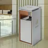 Cubo de Minifigura Personalizado Centro Comercial Ascensor Riel Deslizante Vertical de Acero Inoxidable Montado en Piso Ceniza Negra Oro Rosa Cubo de Basura Fábrica