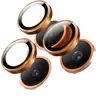 Adecuado para película protectora de lente de cámara de Apple iPhone 18 Pro Max/17, vidrio templado, anillo de metal ojo de águila CD