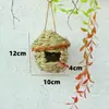 Casa de Pájaro Tejida Creativa para Mascotas Colgante Nido de Pájaro de Hierba Tejida Hecho a Mano Arreglo de Entorno para Jardín de Infancia Adorno Colgante Aéreo Balcón Pastoral