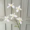 Flores Artificiais de Casamento 5 Cabeças Pintura a Óleo Íris Flores Falsas Arranjo de Flores para Corredor de Casamento Decoração de Mesa de Hotel Arte Floral Flores de Seda