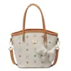Bolso Cubo de Mano de Alta Gama de Moda para Mujer 2025 Primavera y Verano Nuevo Bolso de Hombro Estampado para el Trabajo y los Viajes Bolso de Mujer