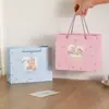 Bolsa de Tela de Oso Dulce y Divertida, Linda Bolsa de Regalo de Dibujos Animados, Bolsa de Papel Rosa y Azul para Envolver Regalos para Niños y Niñas, En Stock