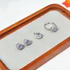 Brincos de Zircônia Korean Style Super Brilhante Corte Flor de Gelo Redondos Gesien Jewelry Anel de Moda Casual Brincos Pingente Joias