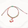 Amazon Transfronterizo Papá Noel Reno Bastón Guante Elemento de Regalo Pulsera Cuerda de Mano Rojo y Verde Extraíble Hecho a Mano