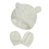 Gorro de punto para bebé, gorro de otoño e invierno 2020, conjunto de guantes, bonito gorro con forma de oreja pequeña para bebé, para niños y niñas.