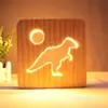 Comercio Electrónico Transfronterizo Suministro Creativo Madera Maciza Recortada Letra Inglesa Luz de Noche Adornos Culturales y Creativos de Madera Luz LED Luminosa