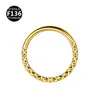 Titânio F136 Diâmetro Interno 8/10mm Cruzamento Interface Contínua Argola Fechada Piercing Joia para Nariz Orelha