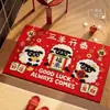 2027 Nueva Alfombrilla de Piso de Terciopelo de Cristal Alfombrilla Festiva de Año Nuevo para Puerta de Entrada Alfombrilla Absorbente de Agua para Baño Alfombrilla Decorativa para Pasillo