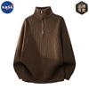 Marca Nasa Otoño e Invierno Nuevo Tejido de Punto con Cuello Medio Cierre para Hombre Guapo Casual para Fondo Medio Cuello Alto Tejido de Punto Jersey