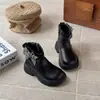 Botines Cortos Estilo Británico para Niñas 2026 Invierno Nuevos Botines para Niños de Moda Versátiles para Bebé Niña Calidez con Felpa Botas Martin