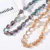 Pendientes de cuentas de vidrio multicorte irregulares de colores degradados AB, collar para mujer, pulsera, accesorios de joyería DIY, material