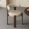 Silla de Comedor Vintage de Madera Maciza Estilo Francés, Silla de Ocio de Gama Alta Específica para Restaurante de Mediados de Siglo, Silla para Uso Doméstico con Respaldo Suave, Silla para Mesa de Comedor