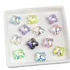 Dingyi Clover de Cuatro Hojas Transparente Multifacético Cuentas Luna Fría Acrílico Electrochapado Cuentas Sueltas Material para Joyería DIY Cadena de Teléfono Móvil