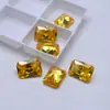 Zircón Rectangular Facetado de 3x5-15x20 mm Piedra Suelta Gema Artificial Circonita Cúbica Zircón Amarillo Dorado Piedra Suelta
