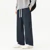 Pantalones de chándal anchos para hombre Enbu Otoño Nuevo Deportivos Sueltos Pierna Recta Estilo Coreano Modernos Casual Versátiles Pantalones Largos de Guadaña