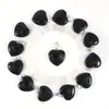 Fabricante Transfronteiriço Pedra Natural Pingente em Forma de Coração Quartzo Rosa Ágata Coração de Pêssego Colar Acessórios DIY Atacado Cristal Natural