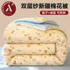 Colcha de gasa de doble capa de algodón de Xinjiang con dibujos animados, colcha de invierno, extraíble y lavable, adecuada para primavera y otoño, uso doméstico, colcha de aire acondicionado para dormitorio de estudiante