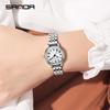 Reloj Sanda para Mujer, Reloj de Acero Compacto Resistente al Agua para Negocios, Cuadrado de Moda Retro con Escala Romana, Reloj de Cuarzo para Mujer