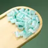 Ba Shan Jade Tipo Hielo Patrón de Flor Azul Agujero Grande Corte Recto Columna Recta Cuentas Cilíndricas Cuentas Espaciadoras Lulutong Jade Accesorios Joyería Venta al por Mayor