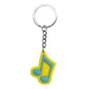 Festival de Música Nota Musical Creativa Forma de Guitarra Llavero Colgante Plástico Blando PVC Colgante para Mochila Escolar Disponible en Stock Mayoreo