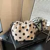 Bolsa Saco de Bolinhas Estilo Verão Novo Estilo Coreano Bolsa de Tecido para Ir ao Trabalho Bolsa Pequena de Mão Bolsa Cruzada Casual para Celular