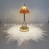 Lámpara de Mesa Modelo Nuevo 2026 Cáscara de Huevo para Dormitorio, Lámpara de Mesita de Noche de Lujo de Gama Alta para Dormitorio Principal, Luz Eterna de Boda, un Par de Velas Nocturnas de Regalo