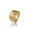 Joyería europea y americana moda creativa anillo de 26 letras inglesas dorado apertura ajustable anillo de temperamento para dama