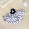 Prendedor de Cabelo Estilo Saia Listrada Coreana em Forma de Leque com Toque de Luxo, Elástico Elegante para Rabo de Cavalo, Acessório de Cabelo Estiloso, Prendedor de Cabelo, Elástico