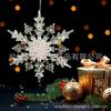 Natal Lantejoulas Pérola Acrílico Veado Floco de Neve Alce Icicle Icicle Árvore Top Star Hotel Shopping Mall Decoração Pingente