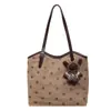 Bolso tote de gran capacidad, de alta gama, para mujer, perfecto para otoño e invierno, nuevo estilo 2026, diseño retro de lunares, bolso de hombro o bolso de axila