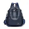 Mochila de Cuero Suave de Venta Caliente en Comercio Exterior 2026 Nuevo Modelo Mochila de Viaje Simple de Gran Capacidad Mochila Multifuncional para Personas de Mediana Edad