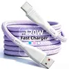 Cable de datos trenzado transfronterizo 6A de carga súper rápida adecuado para cable de carga de teléfono Android Huawei Tipo-C 120W longitud extendida