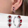 Pendientes de Diamante Azul Klein para Mujer, Modernos, Sencillos, de Alta Gama, Pendientes de Diamante de Colores, Pendientes de Circonita Azul Transfronterizos Europeos y Americanos