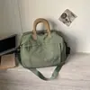 Bolsa de Viaje Expandible con Bordado de Lazo Bolso de Mano de Alto Valor para Yoga Fitness Bolsa de Almacenamiento para Salidas Escolares de Estudiantes