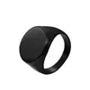 Anillo liso de acero de titanio para hombre, caliente, creativo de fábrica, anillo simple de acero inoxidable, accesorios transfronterizos