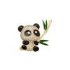 Requintado Estilo Nacional Panda Bambu Broche High-end Feminino Nicho Design Sense Bonito Corpete Elegante Pin Roupas Acessórios