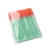Venta al por mayor 50 Piezas/Paquete Cepillo Desechable para Pestañas Palito para Pestañas Portátil en Forma de Torre Cabezal de Cepillo de Silicona Colorido Cepillo para Pestañas