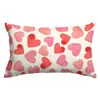Fundas de Almohada Personalizadas para el Día de San Valentín Transfronterizas, Decoración de Atmósfera Festiva, Fundas de Cojín para Sofá del Hogar, Fundas de Cojín en Forma de Corazón para Dormitorio