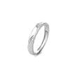 La noria como el comienzo del anillo de pareja para mujer no se desvanece, anillo de pareja de diseño de alta gama con nicho de plata esterlina y todo fósforo.