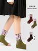 1742 calcetines infantiles al por mayor otoño e invierno nuevos calcetines de tubo estilo borla tejida anti-tejido algodón peinado sin costuras para niñas