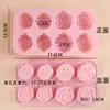 Estilo Fresco e Simples Folha de Tartaruga Oval Quadrado Grande Sabonete Artesanal Molde de Silicone Molde Antiaderente para Sabão Frio e Sabão com Óleo Essencial