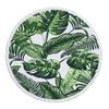 Venda direta da fábrica comércio exterior nova toalha de praia redonda de planta tropical microfibra com borla impressão digital