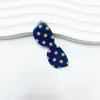 Parches acrílicos con patrón de cuadrícula de lunares irregulares, accesorios para joyería DIY, pasadores para el cabello, materiales para tocados y colgantes