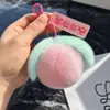 Peluche de imitación de conejo Rex Melocotón te hace feliz llavero de coche colgante de fruta bola de peluche linda adornos para bolsa regalo de Año Nuevo