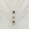 Europa y Estados Unidos transfronterizo nuevo Amazon más vendido simple collar con colgante de cristal geométrico bañado en oro collar de piedra preciosa para mujer