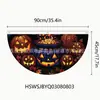 Bandera de abanico semicircular de Halloween transfronteriza con diseño de calabaza, fantasma y payaso, decoración de jardín, exclusiva para el Festival de Amazon, personalizable con tu propio diseño